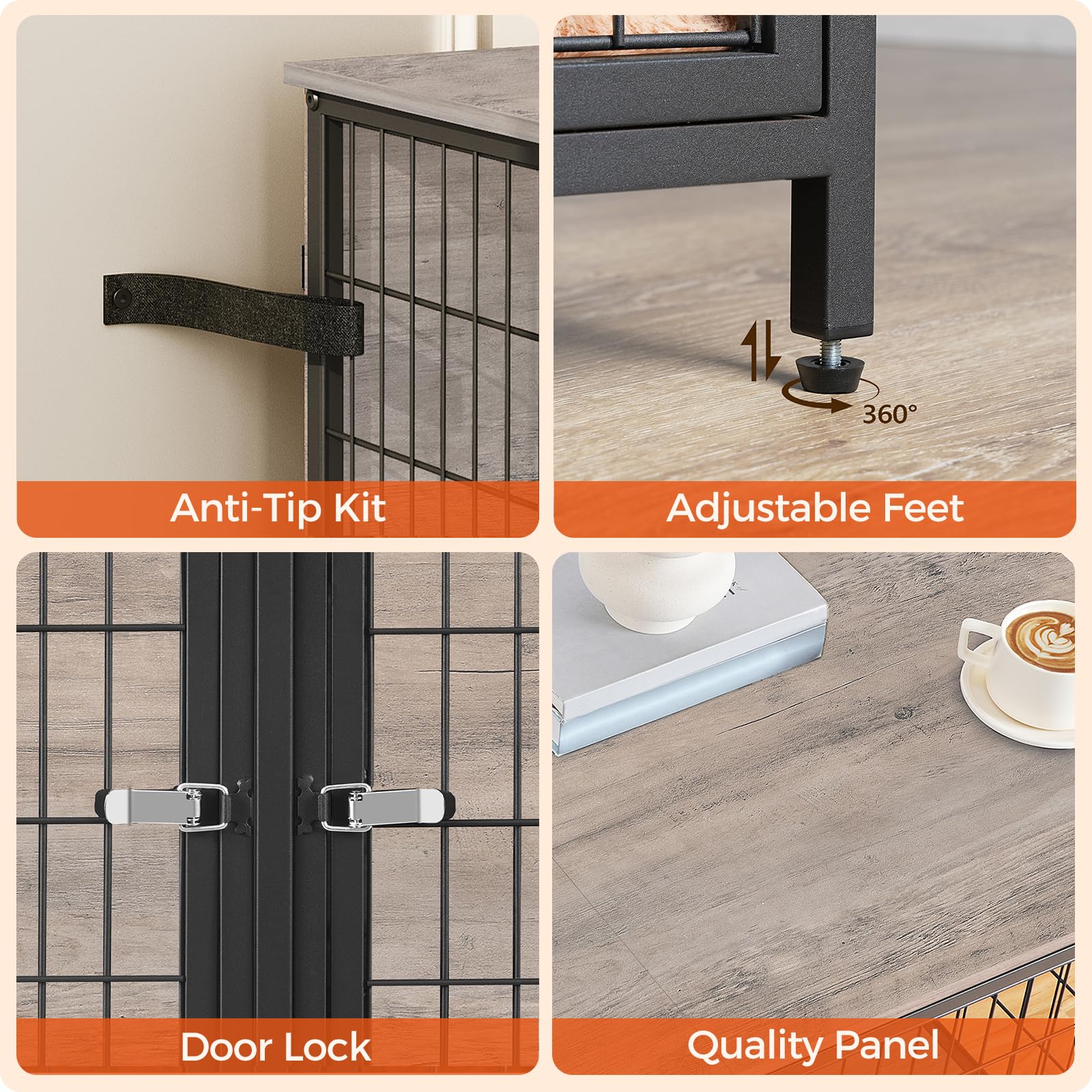 MAHANCRIS dog crate furniture weight-capacity emphasis helps plan safe placement and use.