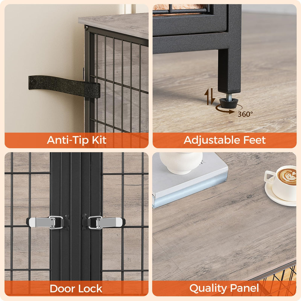 MAHANCRIS dog crate furniture weight-capacity emphasis helps plan safe placement and use.