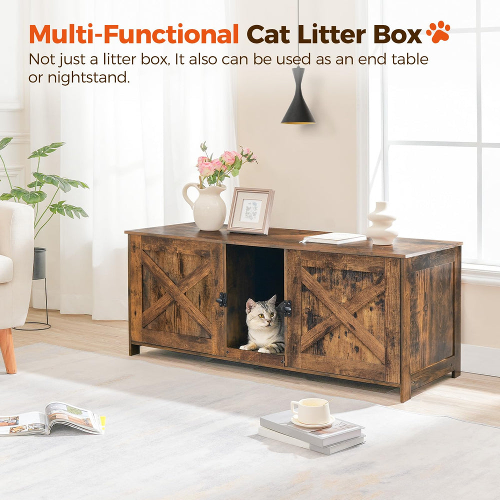 MAHANCRIS double-room design enables two cats to relax in privacy.