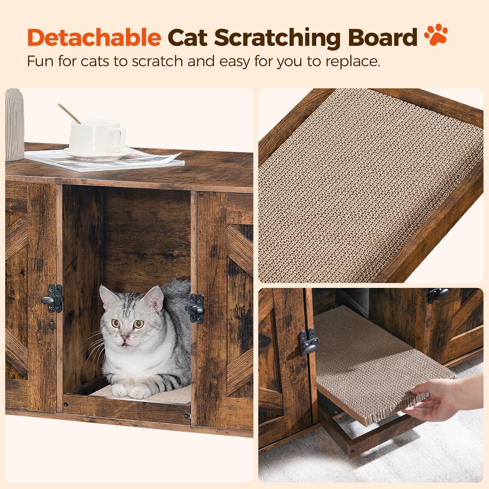 MAHANCRIS top surface supports up to 132 lb for magazines or remotes.