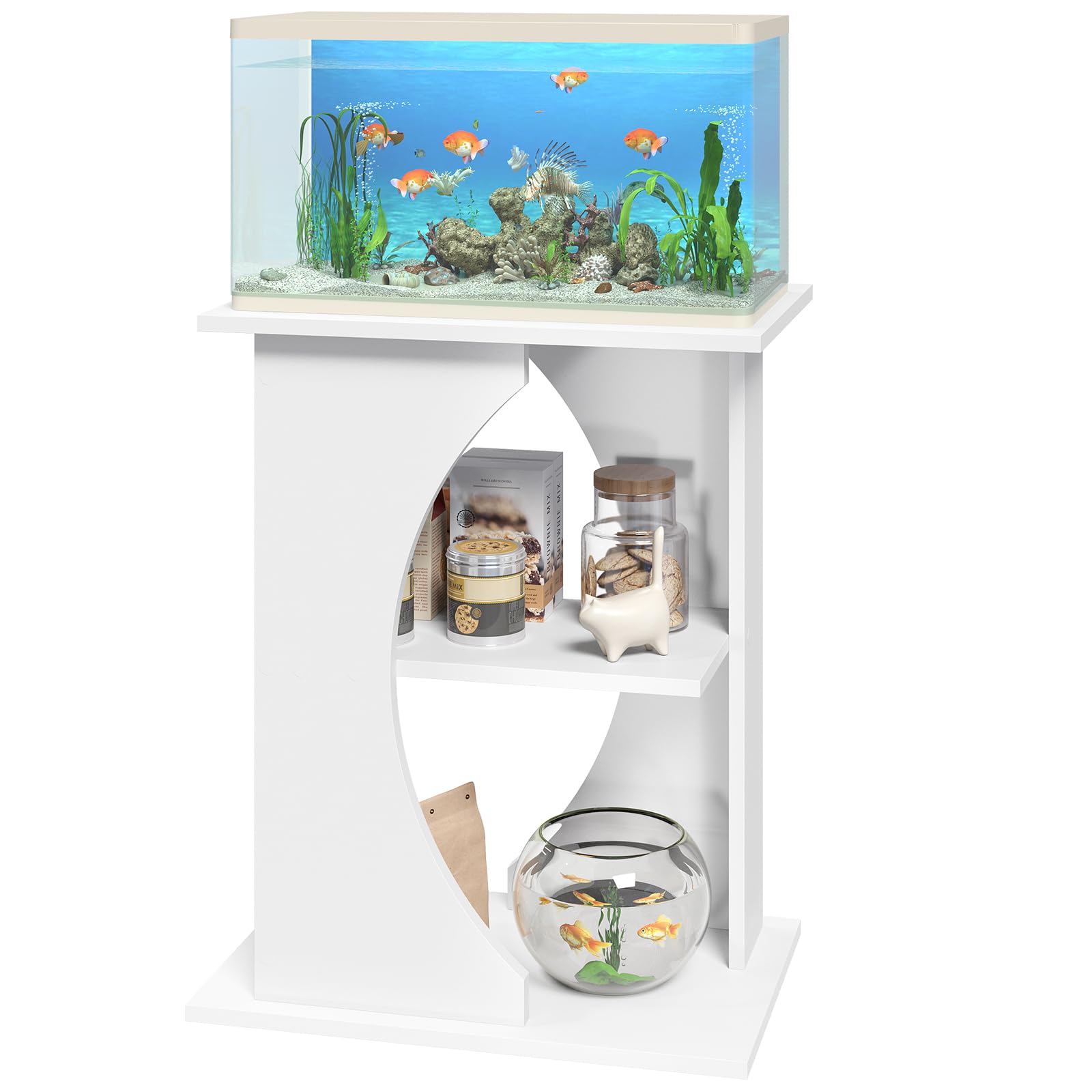 MAHANCRIS stand dimensions labeled 23.6 x 11.8 x 29.9 inches.