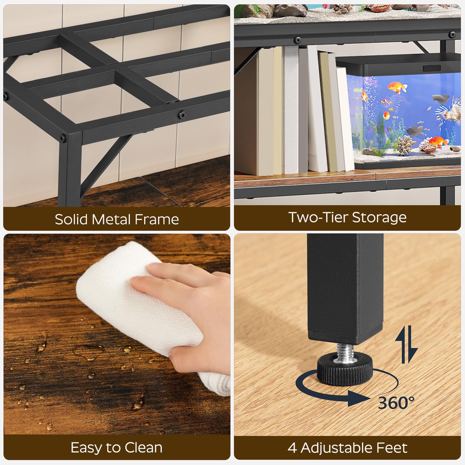MAHANCRIS stand shown in a bedroom setup for a calm, organized pet area.