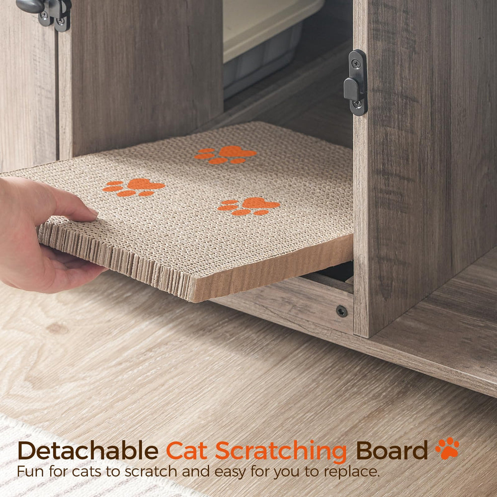 MAHANCRIS cat litter enclosure quick assembly instructions simplify setup