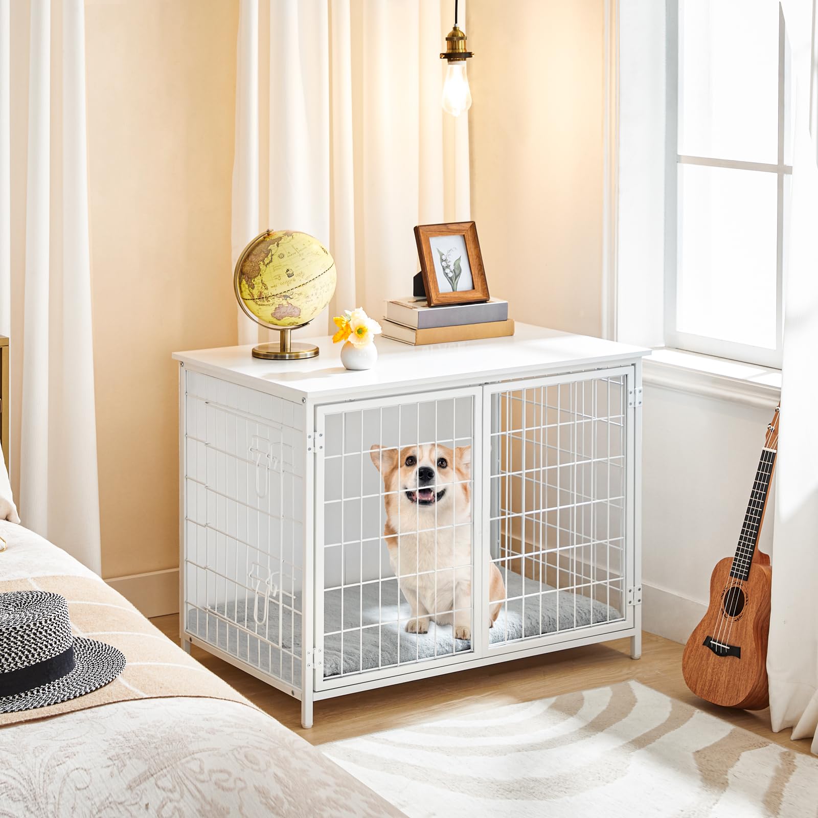 MAHANCRIS 31.5-inch crate fits in compact living spaces without crowding.