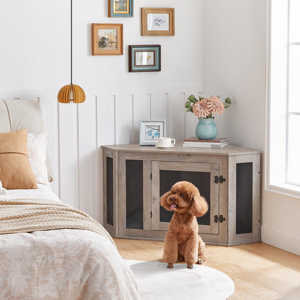 MAHANCRIS Corner Dog Crate Assembly guide with expansion screws