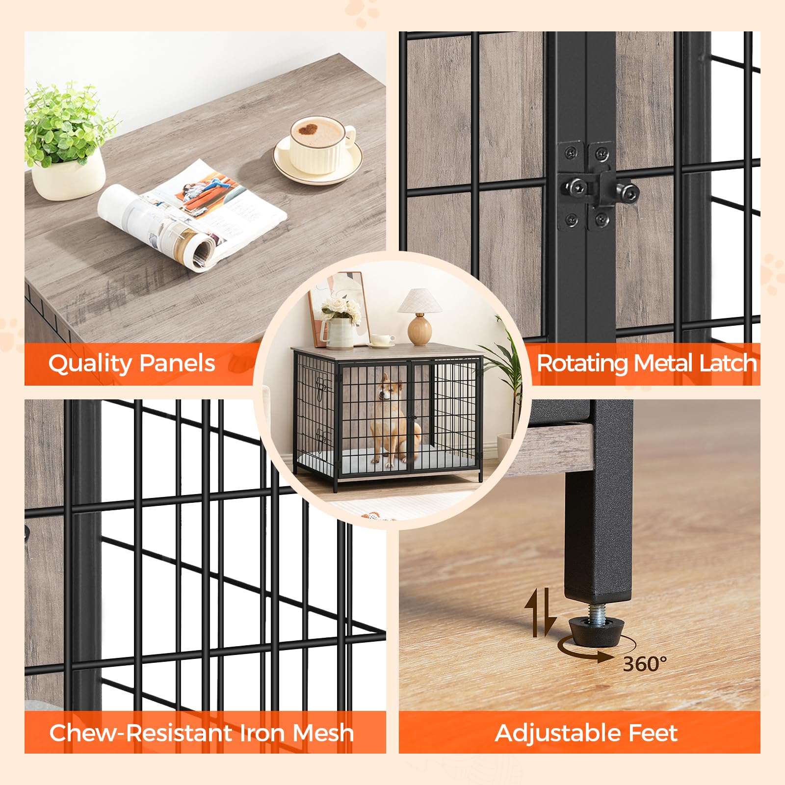MAHANCRIS dog crate assembly included with tools and instructions