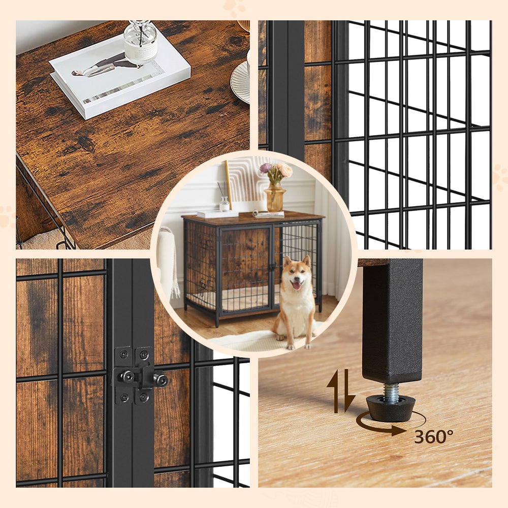 MAHANCRIS rustic brown finish blends with home decor.