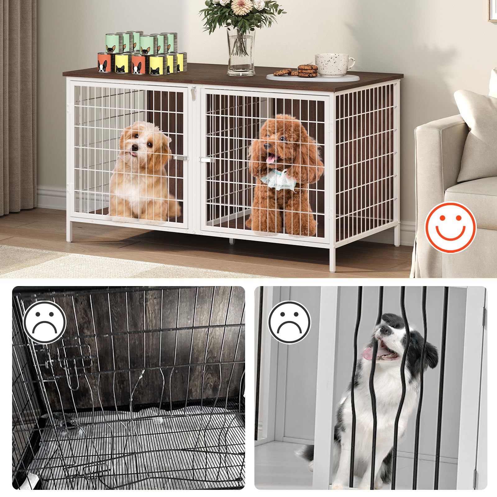 MAHANCRIS dog crate furniture solid construction supports durable daily use.