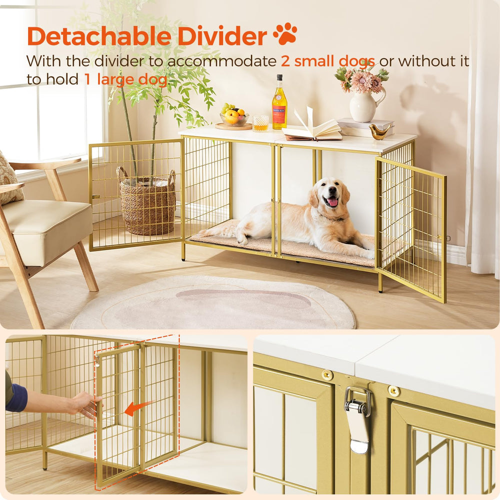 MAHANCRIS dog crate furniture sturdy panels and metal frame