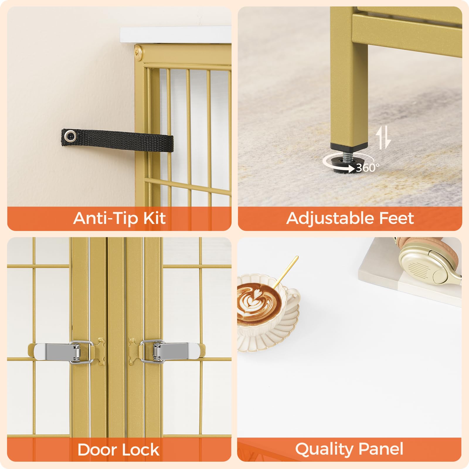 MAHANCRIS dog crate furniture top-load capacity highlights strong surface