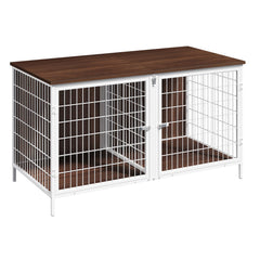 MAHANCRIS dog crate furniture top panel display adds extra surface for decor and gear.