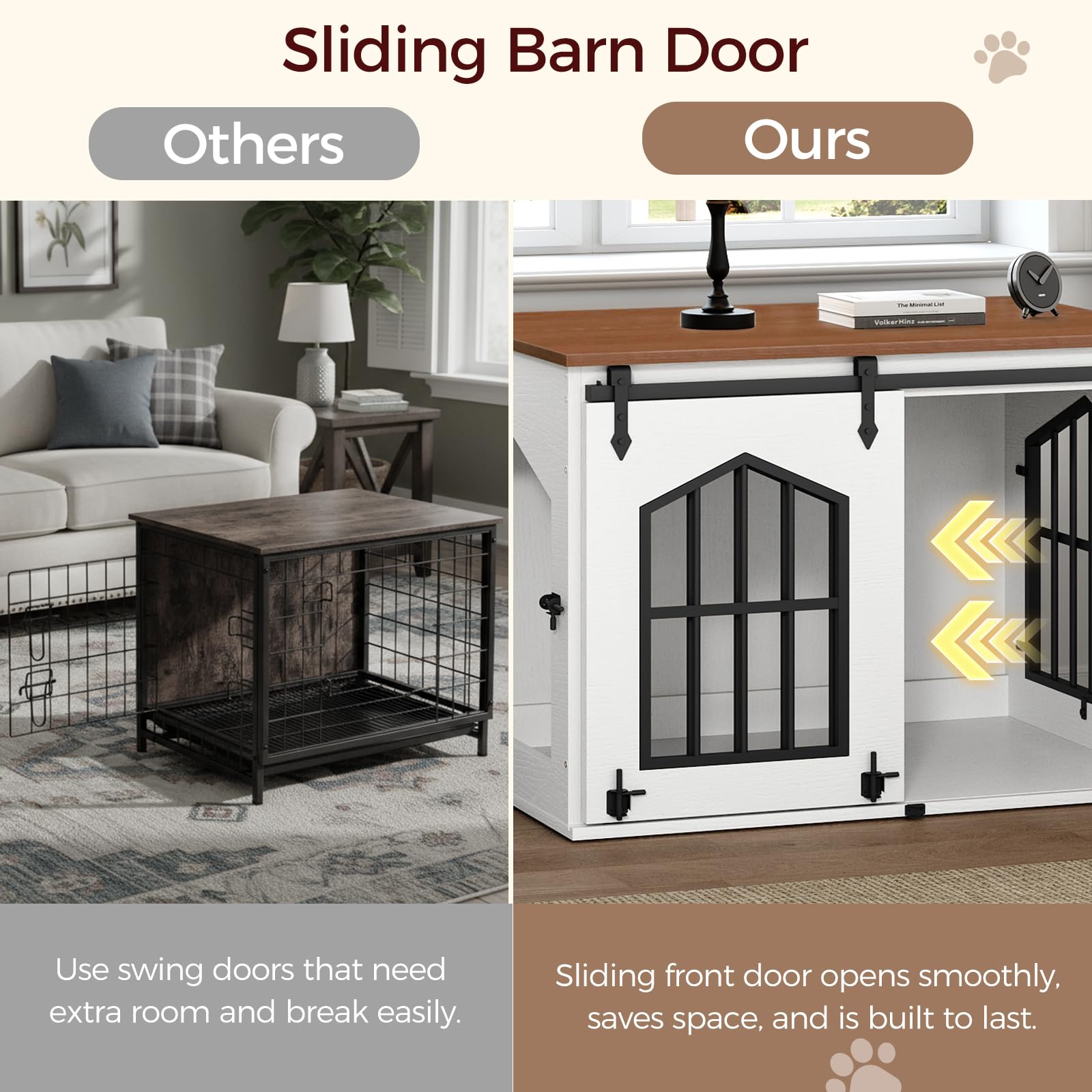 MAHANCRIS dog crate metal frame supports durable enclosure