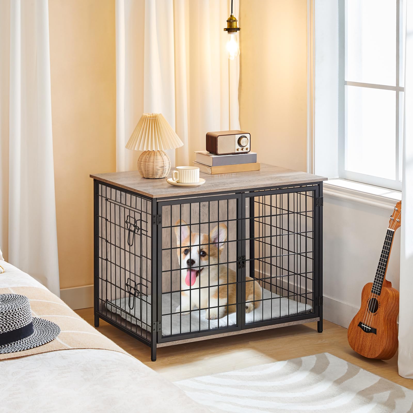 MAHANCRIS dog crate wooden panel construction for durability