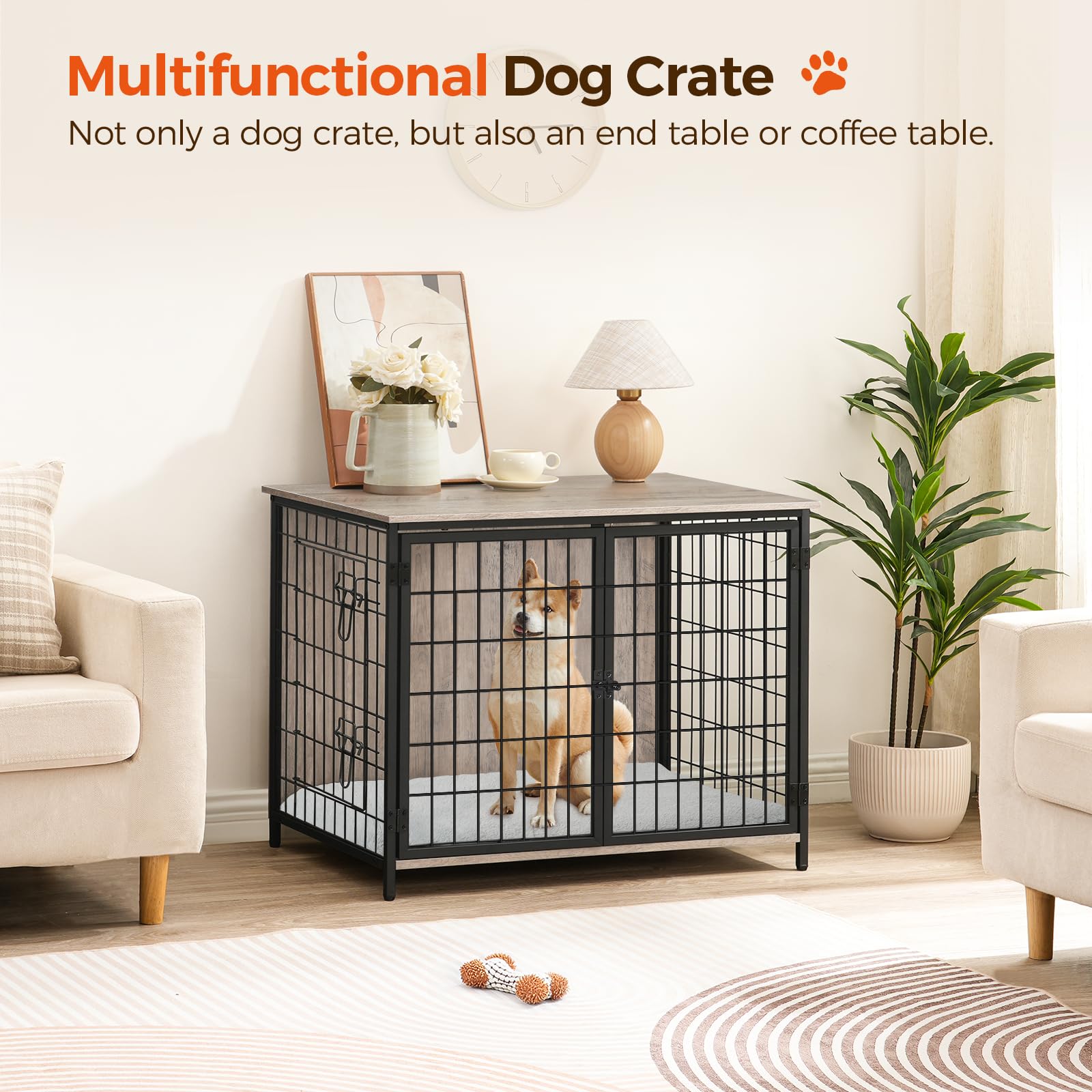 MAHANCRIS dog kennel double doors front view for easy interaction