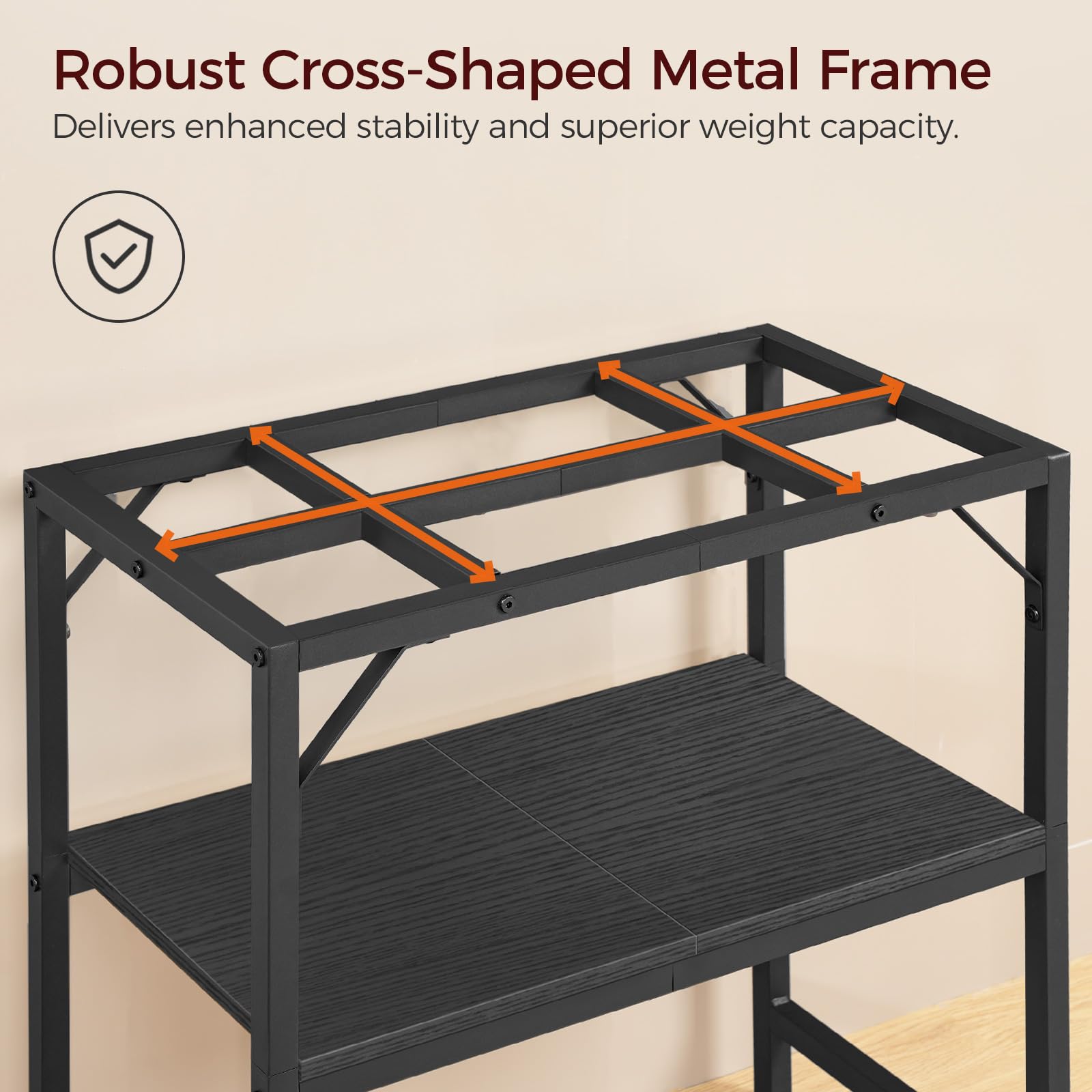 MAHANCRIS fish tank stand heavy-duty metal frame provides lasting support