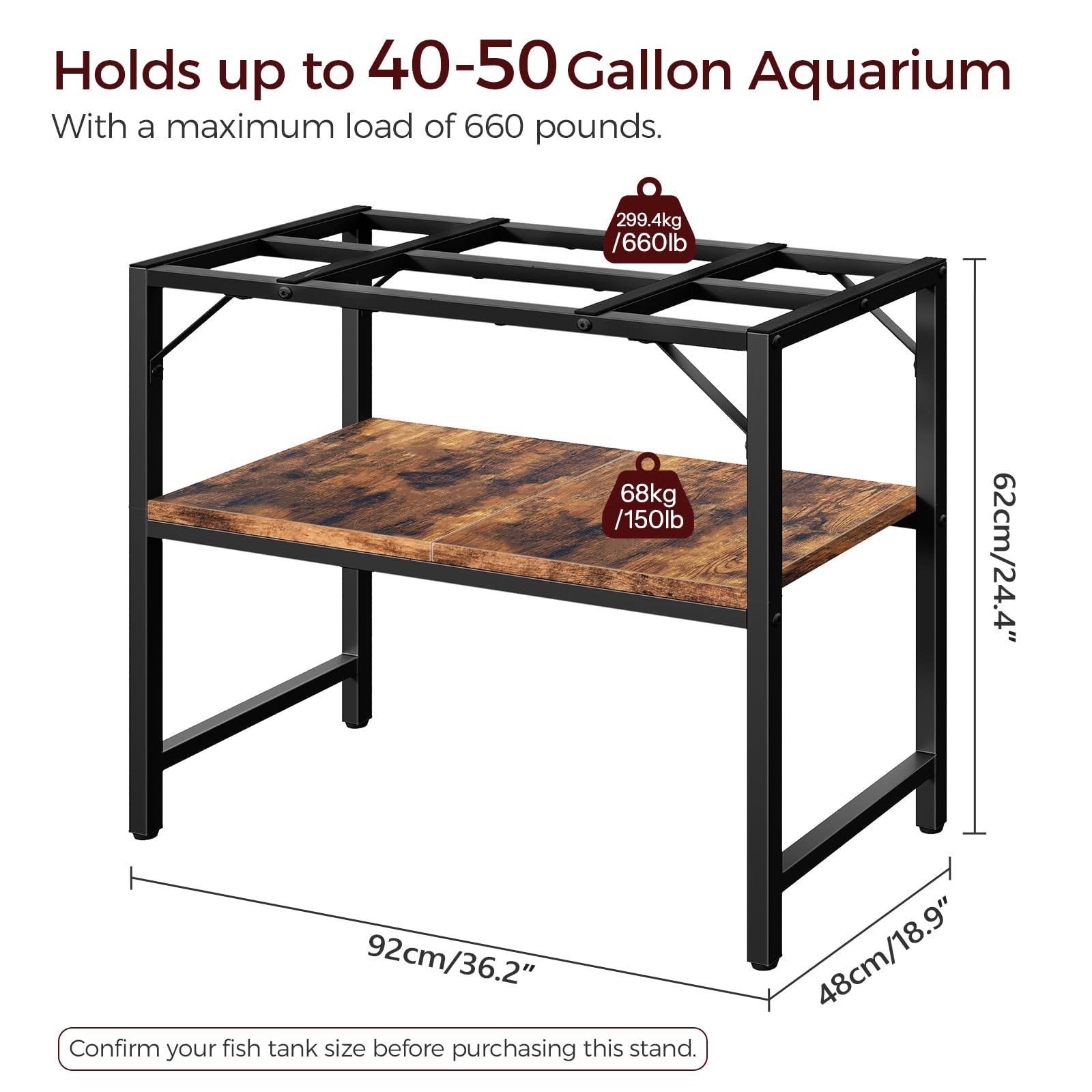 MAHANCRIS FTHR4001 two-tier shelves optimize space for gear and supplies.