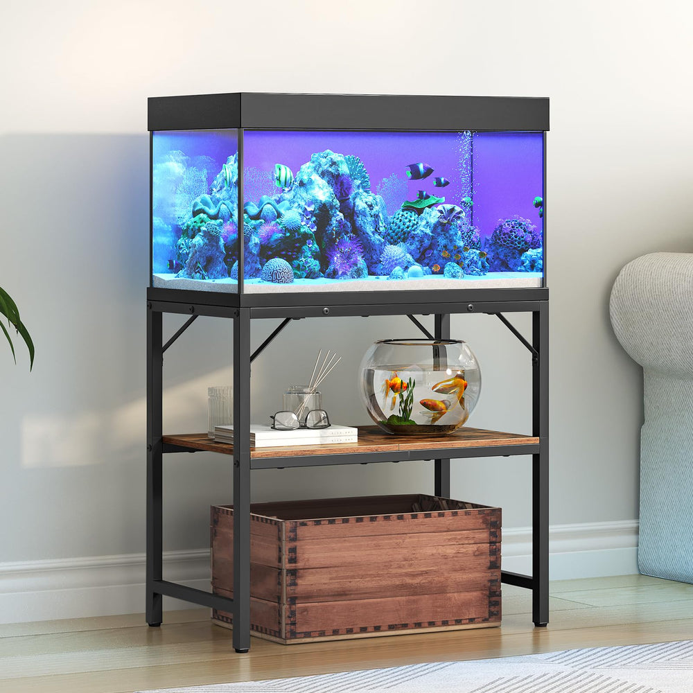 MAHANCRIS multi-use stand doubles as storage for books, decor, and accessories.