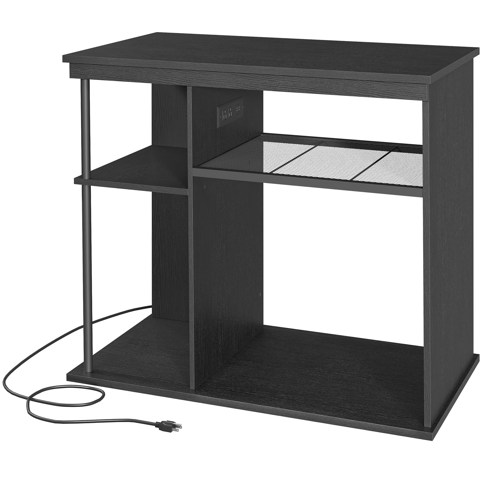 MAHANCRIS stand black finish complements contemporary home décor
