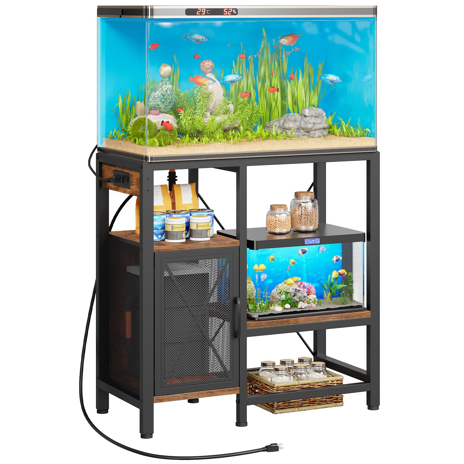 MAHANCRIS turtle-tank compatible stand provides safe, sturdy home for reptiles.
