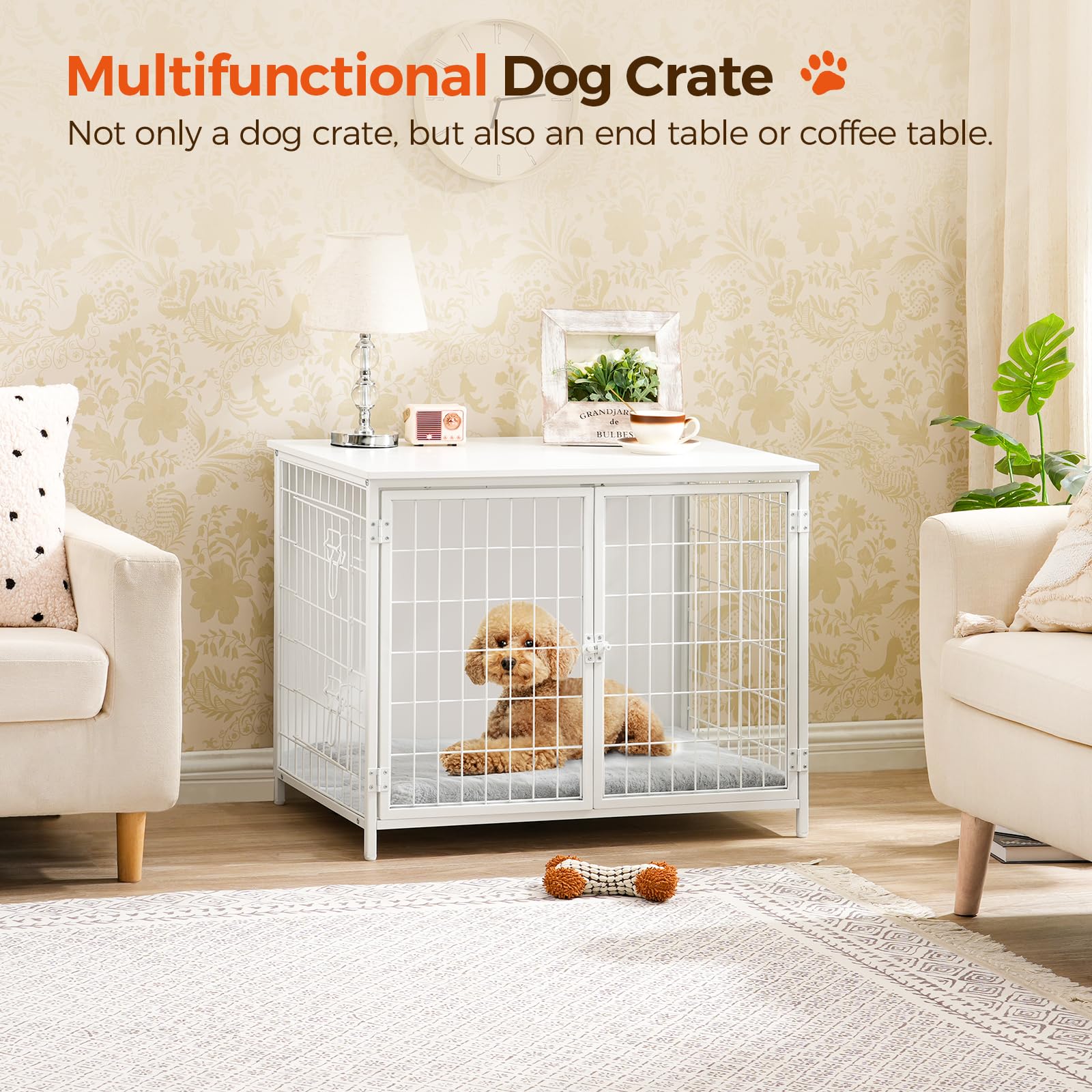 MAHANCRIS wooden kennel with double doors provides easy access and secure containment.