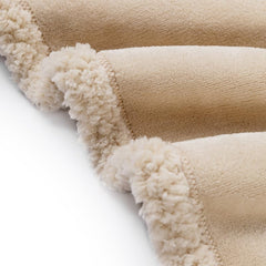 Maidewow reversible Sherpa fleece blanket with dual textures for cozy warmth.