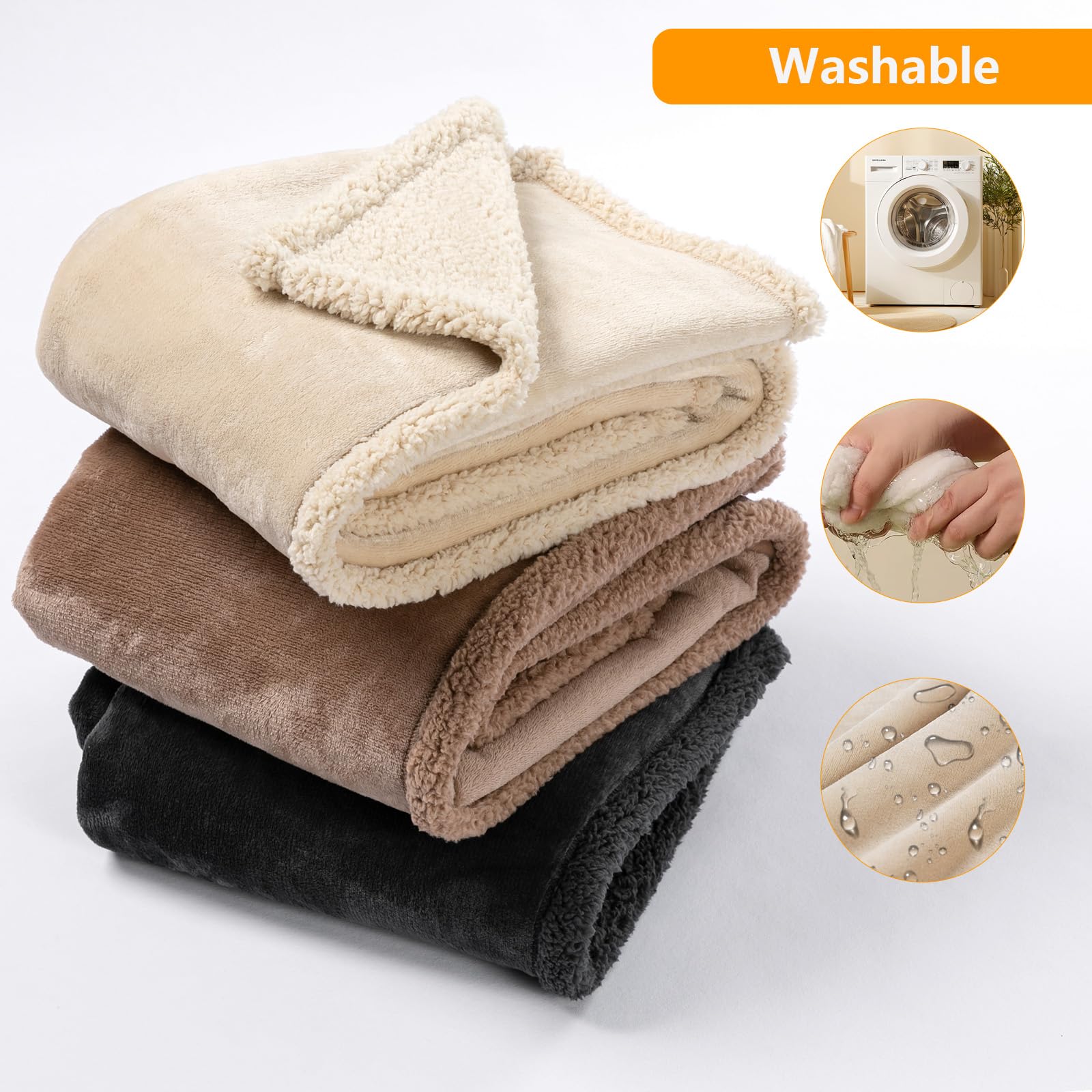 Maidewow machine-washable pet blanket for easy cleaning