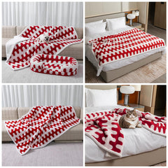 Maidewow green floral check pet bed cover protects bed and couch