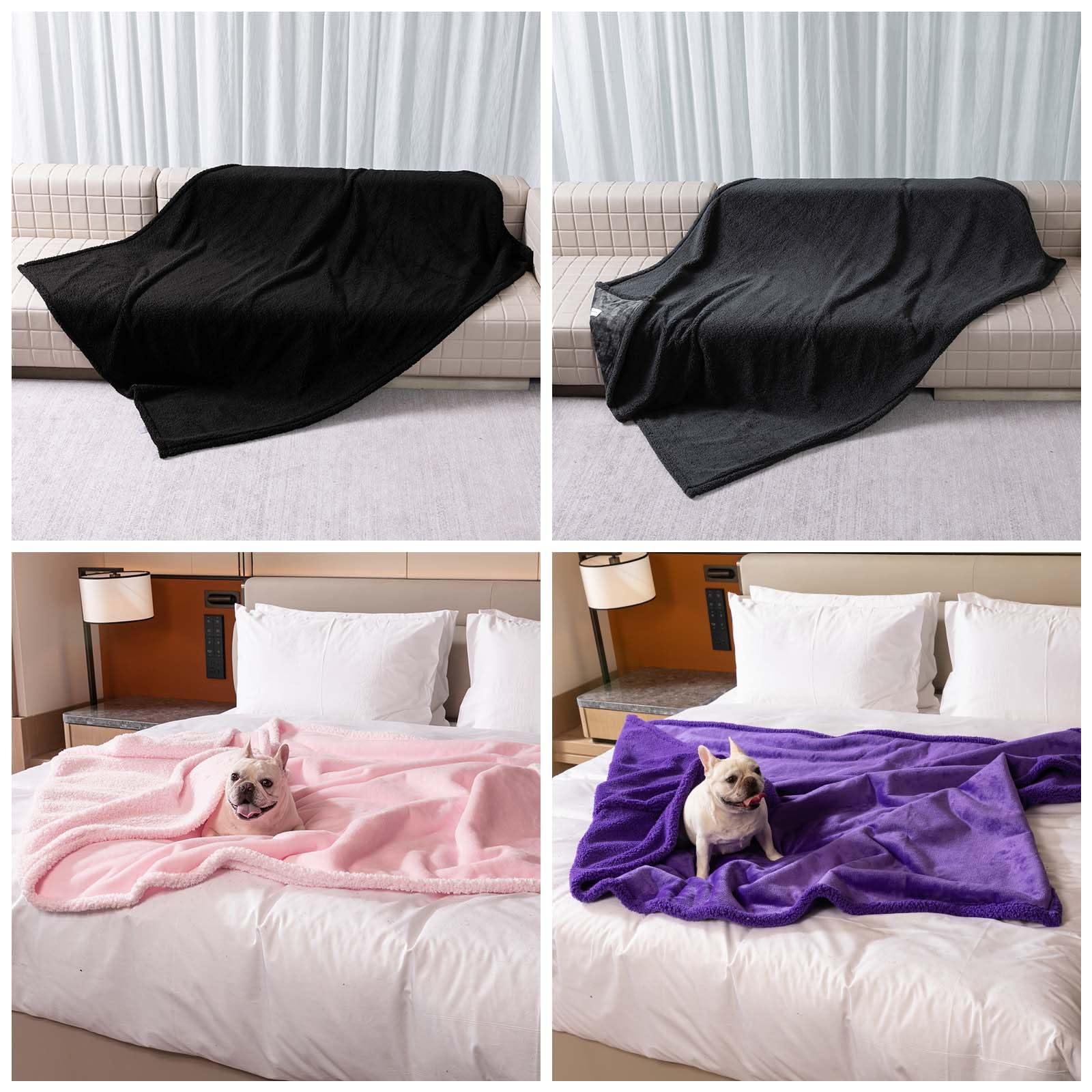 Maidewow Pink Calming Pets Blanket XL size fits big dogs and couches for maximum coverage.