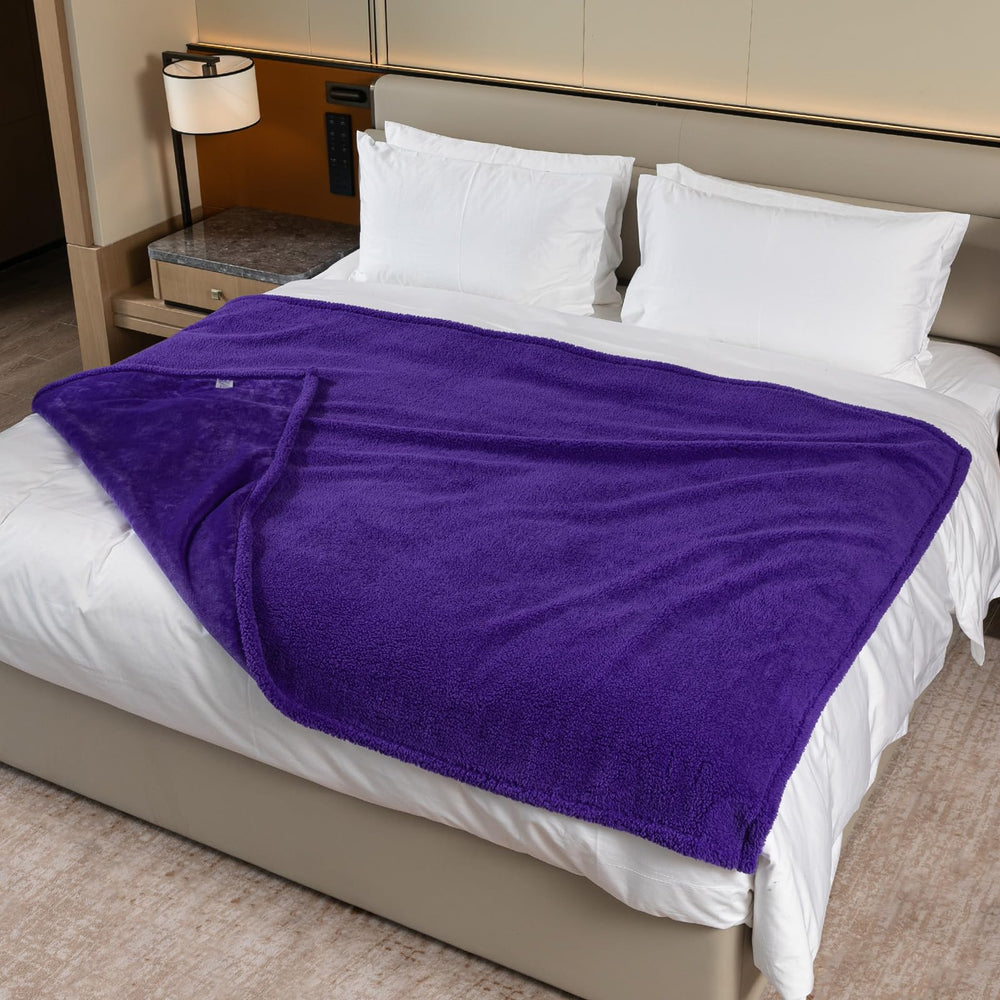Maidewow Purple Cuddy Blanket travel-friendly pet blanket for cars and trips