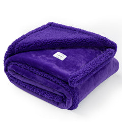 Maidewow Purple Cuddy Blanket waterproof inner lining protects furniture from spills