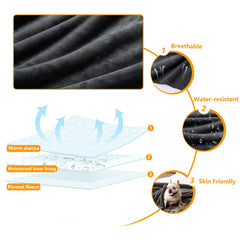 Maidewow Waterproof Dog Blanket flannel fleece side offers soft comfort for nap time.