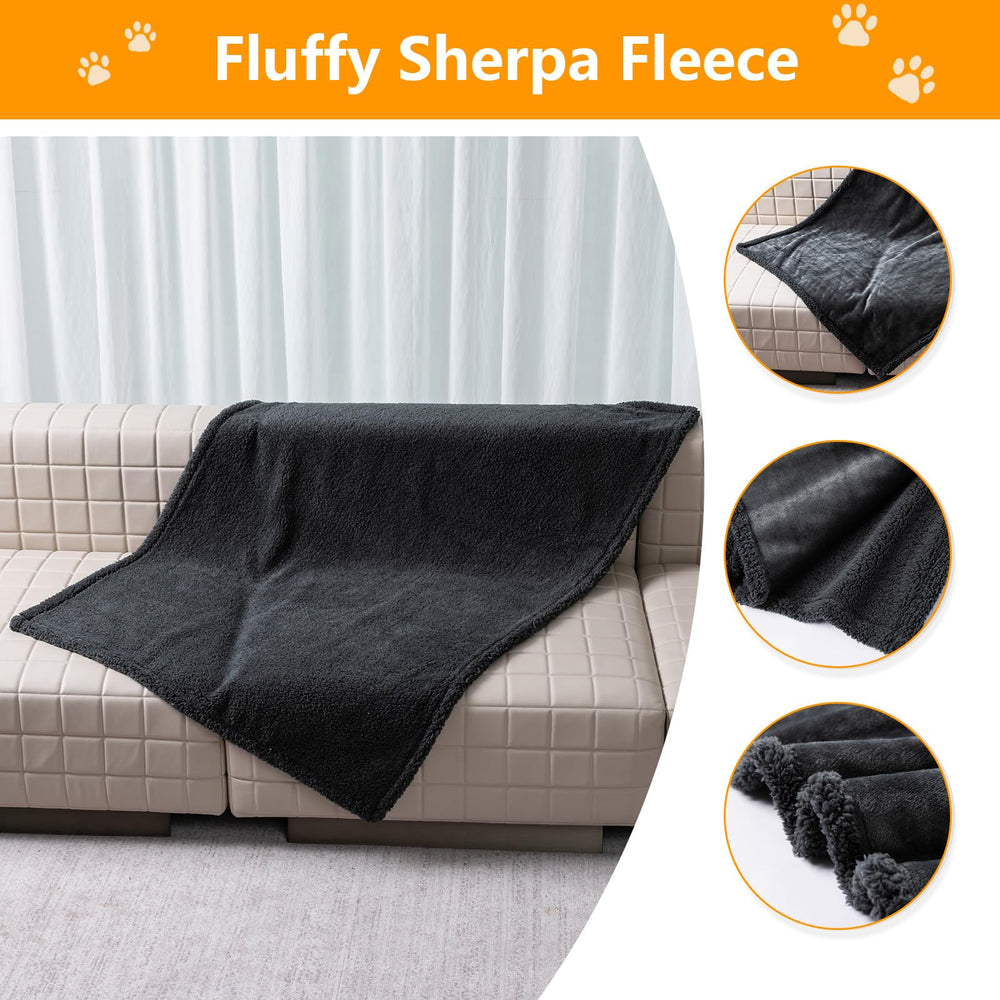 Maidewow waterproof dog blanket flannel fleece side protects furniture from spills.