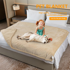 Maidewow waterproof dog blanket on sofa cover keeps furniture protected during naps.