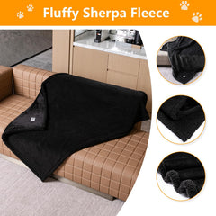 Maidewow blanket shown for small pets on a couch and crate use.