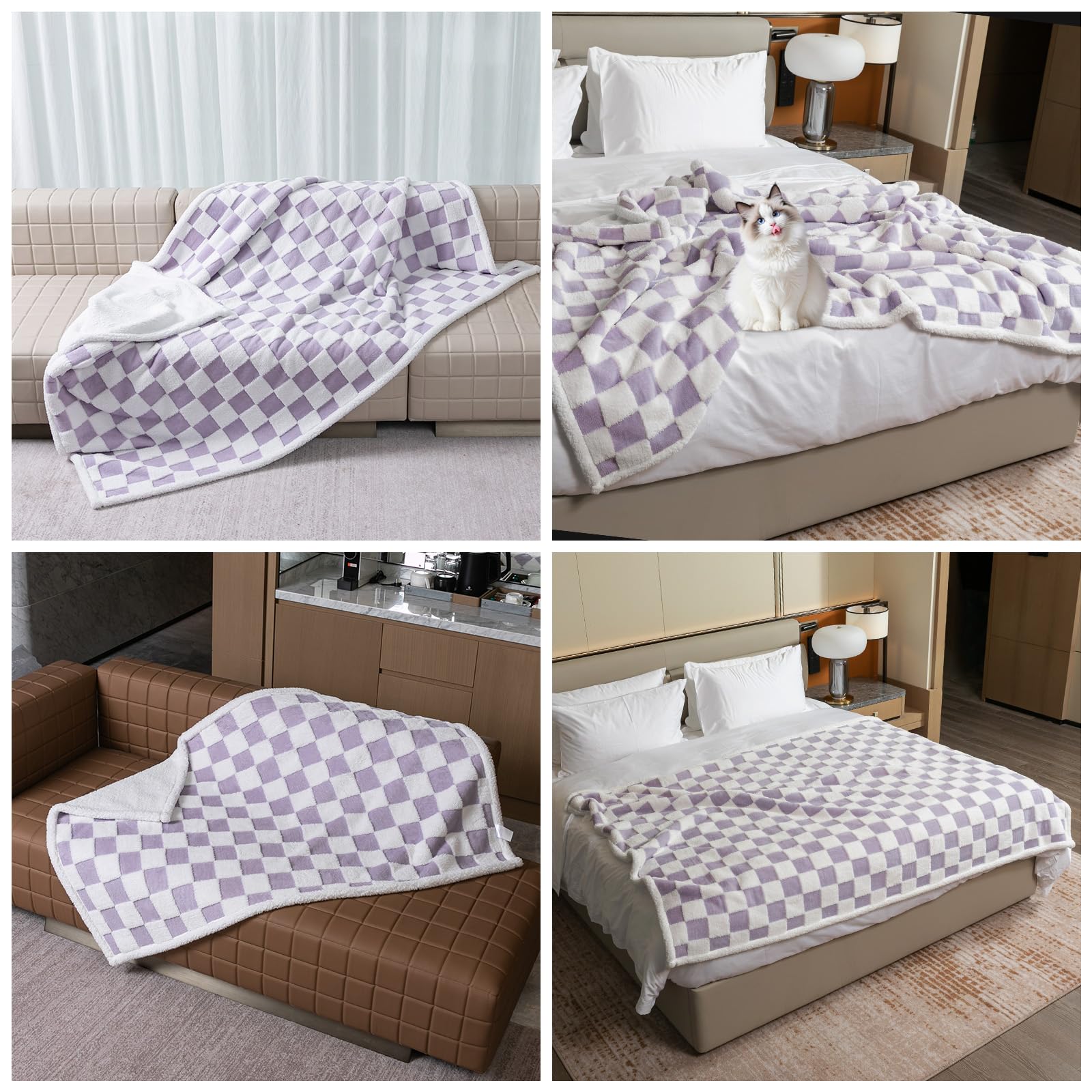 Maidewow waterproof pet blanket furniture protection image demonstrates couch coverage during naps.