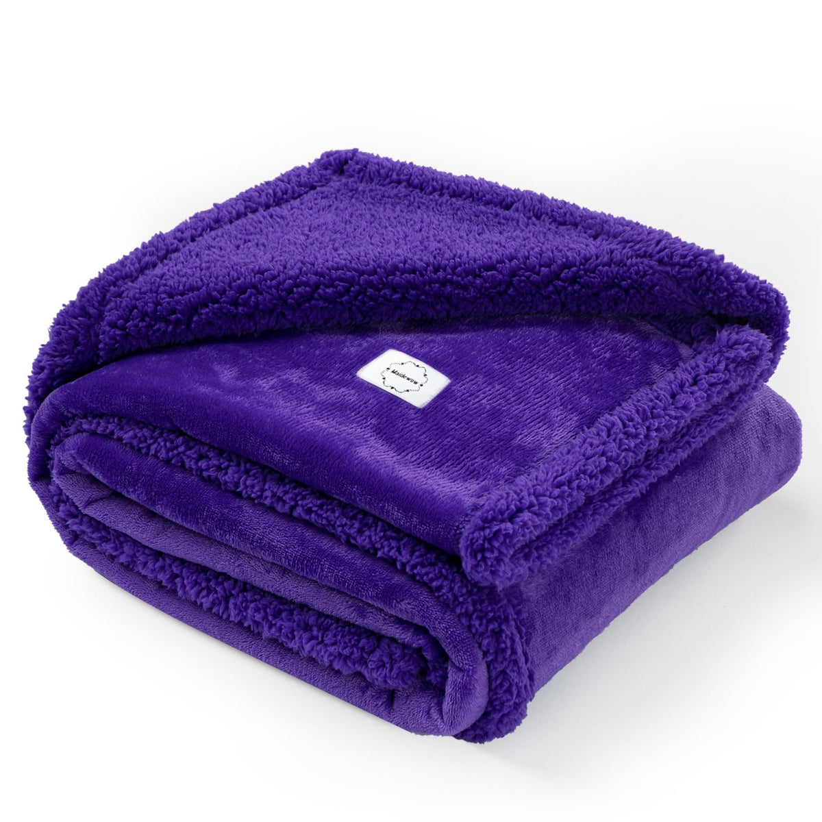 Maidewow waterproof purple dog blanket on sofa offers leak protection for pets.