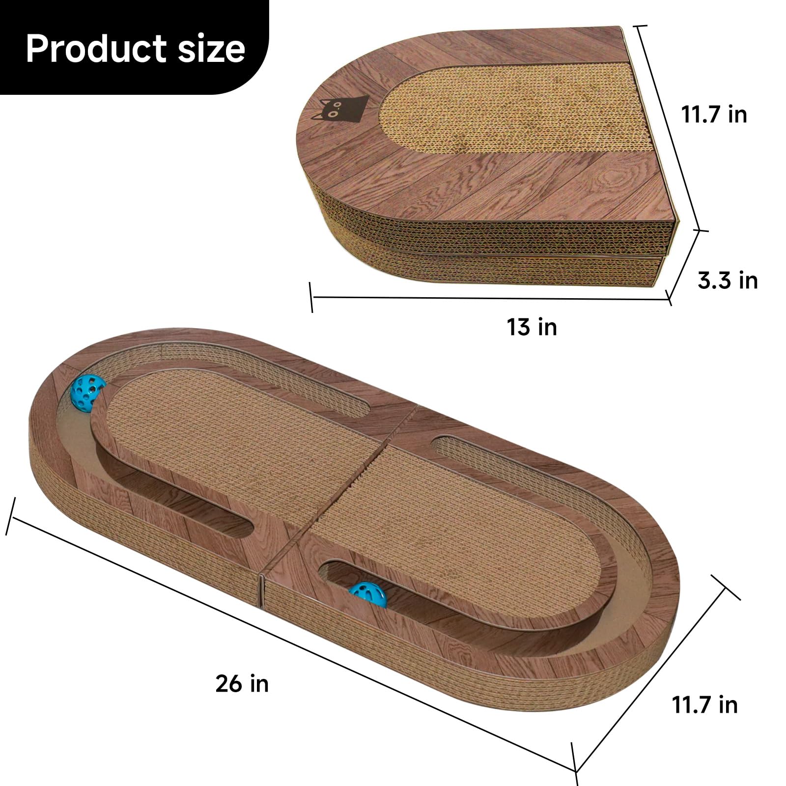 Maigandamai cat scratcher bells in action show lively play and auditory enrichment.