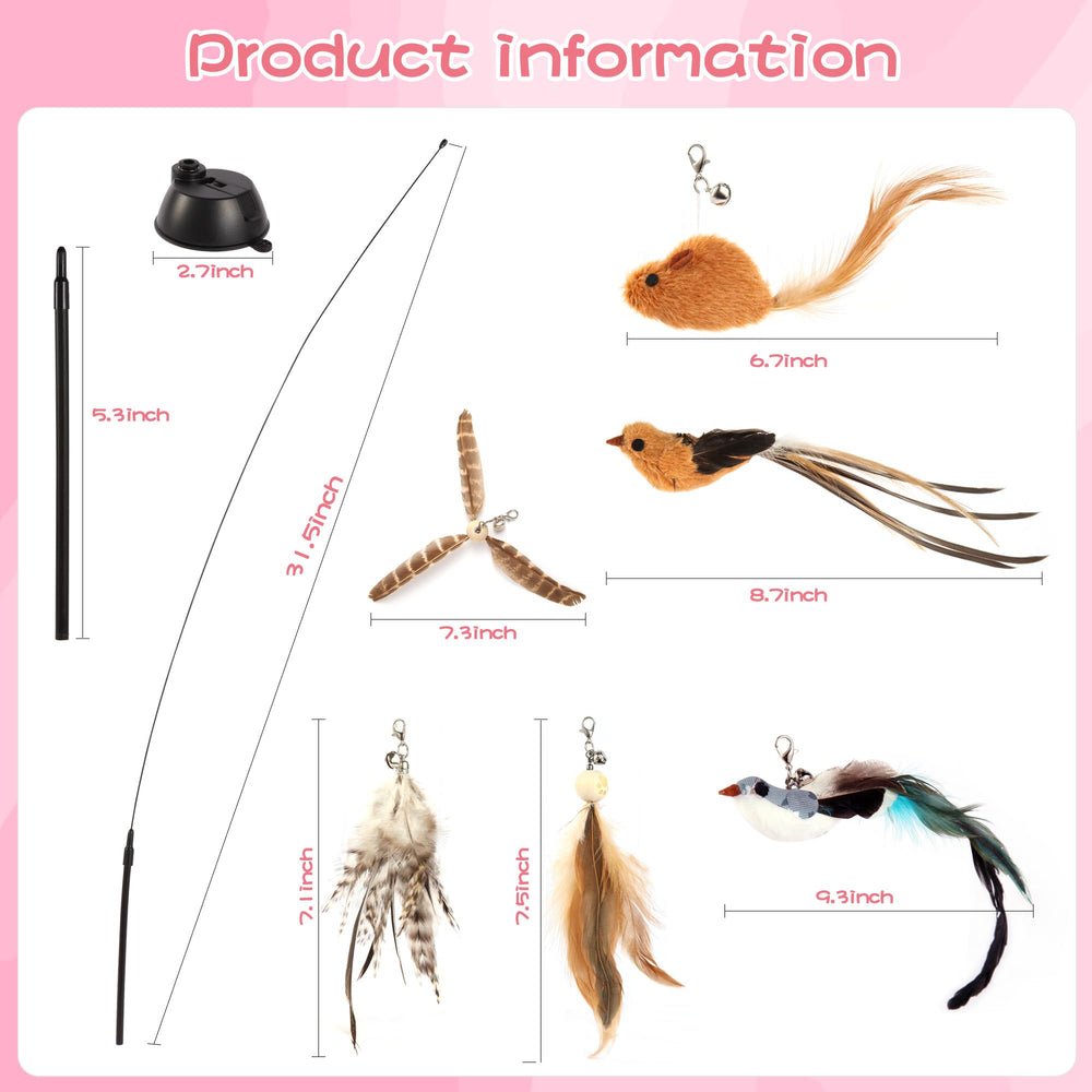 Maiguangta cat wand toy multi-surface use for indoor play.