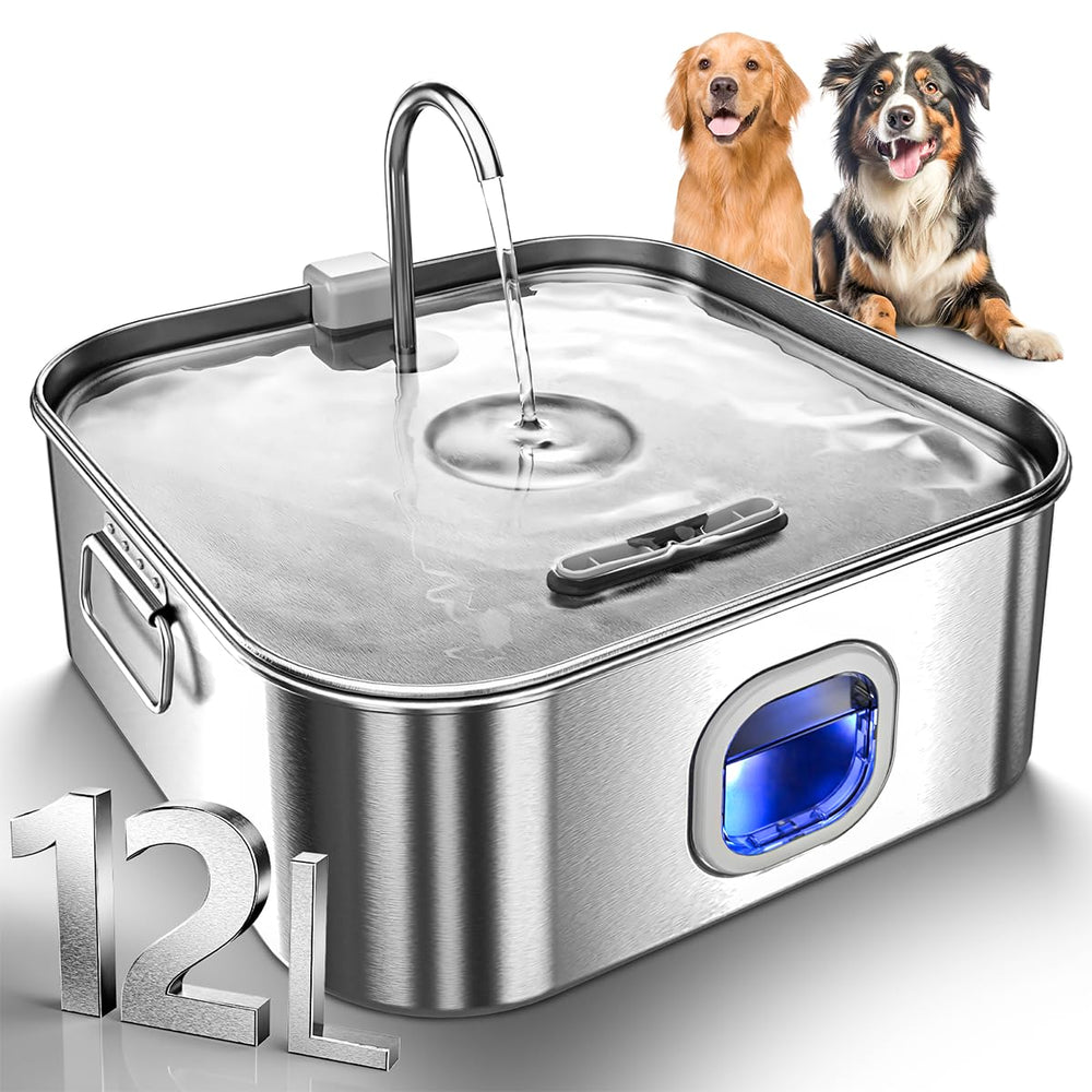 MAILOFY dog fountain 12L capacity keeps pets hydrated with fewer refills.