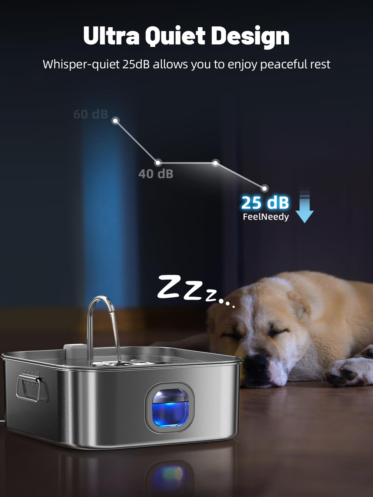 MAILOFY dog fountain four-layer filtration helps cleaner drinking water.