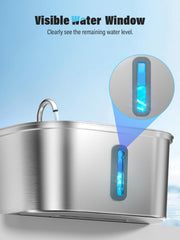 MAILOFY embedded tray prevents overflow during pets' drinking sessions.