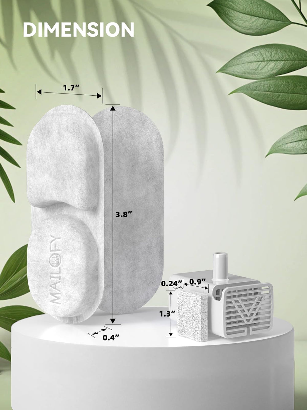 MAILOFY Large Dog Water Fountain window design lets you monitor water level at a glance.