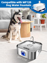 MAILOFY stainless steel fountain cap highlights spill-resistant design for easy setup.