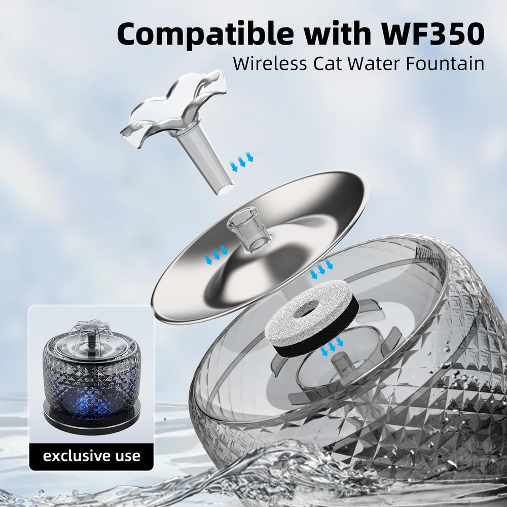 MAILOFY wireless cat water fountain smart indicators show status at a glance for easy upkeep