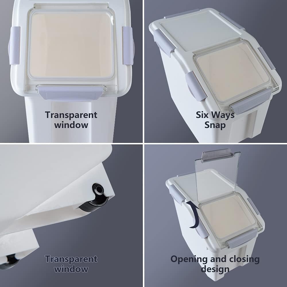 Mairuker transparent lid allows quick stock checks without opening the bin.