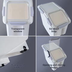 Mairuker transparent lid allows quick stock checks without opening the bin.