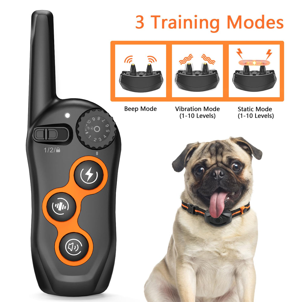 MAISOIE remote control for dog training with up to 1300 ft range in open spaces.