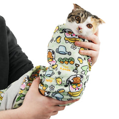 maiwoste cow corn wrap soft-fabric closeup highlights gentle grooming comfort