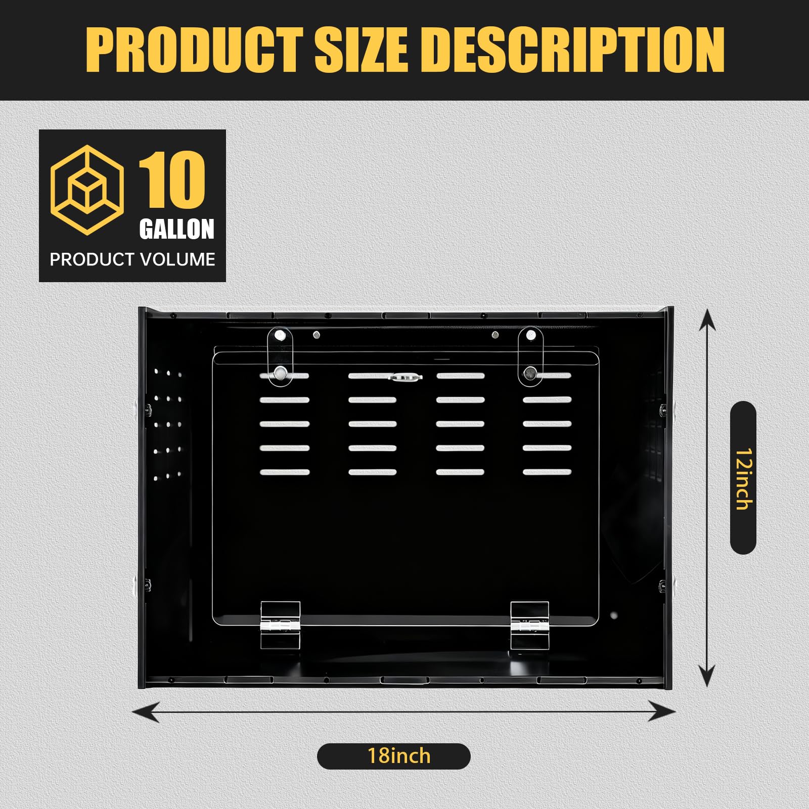 maiyuolg 10gal tank side view highlights compact footprint for tight spaces