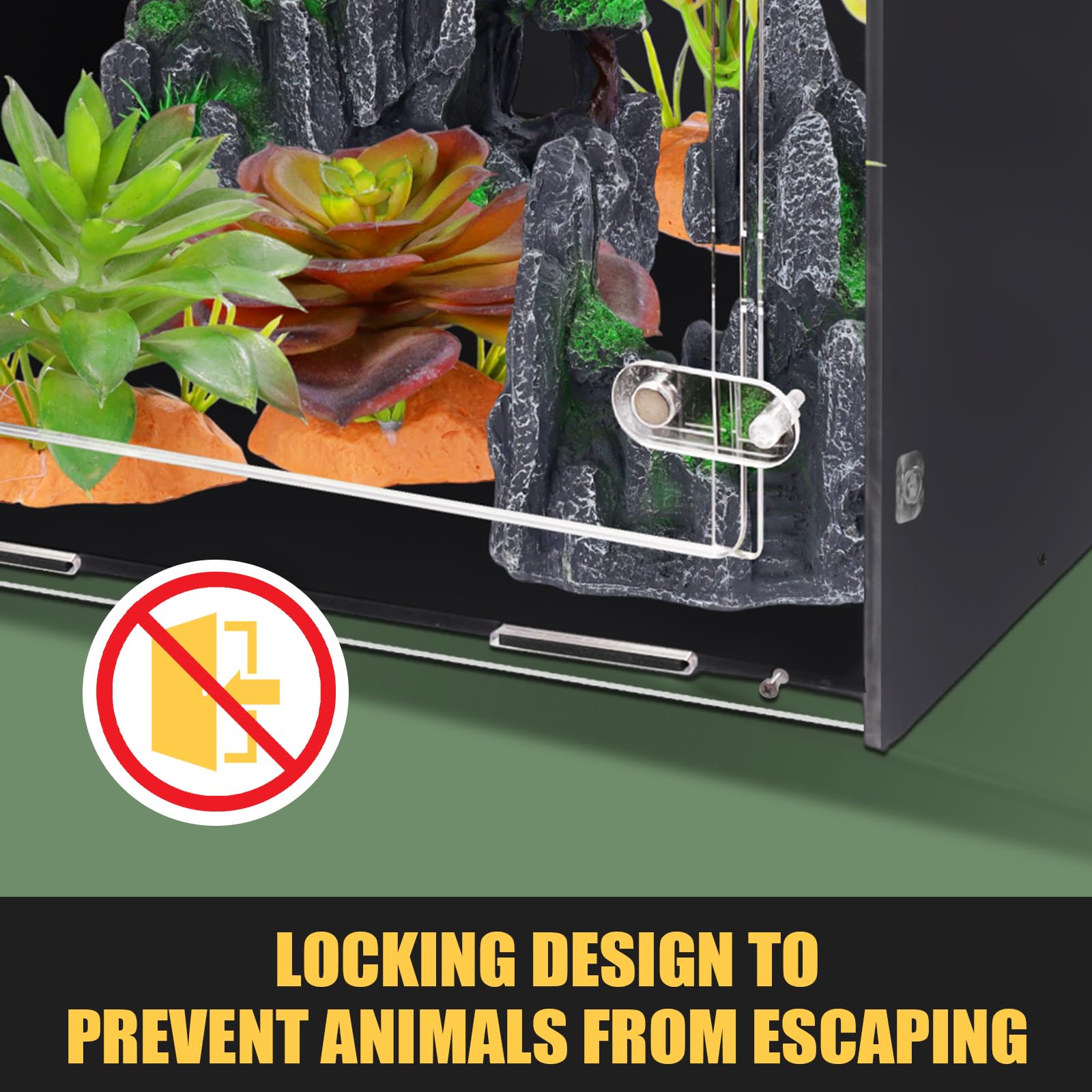 maiyuolg reptile tank desktop-friendly design fits compact setups and shelves